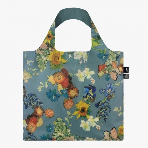 Nákupná taška LOQI, Van Gogh - Flower Pattern Blue 3