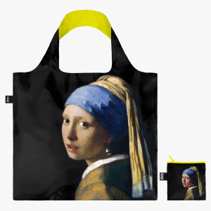 Nákupná taška LOQI Museum, Vermeer - Girl with a Pearl Earring Neon Recycled Bag