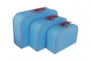 Detské kufríky Kazeto - Modrá sada 3 ks