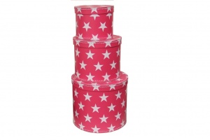 Dekoračné krabice Kazeto - Hviezda ružová guľatá