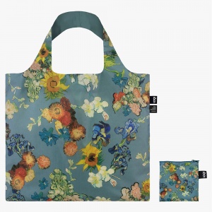 Nákupná taška LOQI, Van Gogh - Flower Pattern Blue 4