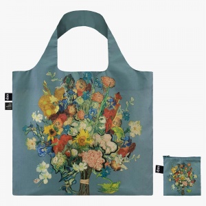 Nákupná taška LOQI, Van Gogh - Flower Pattern Blue 2
