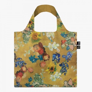 Nákupná taška LOQI, Van Gogh - Flower Pattern Gold 3