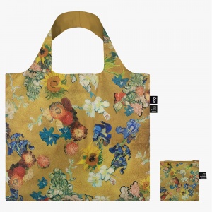 Nákupná taška LOQI, Van Gogh - Flower Pattern Gold 4